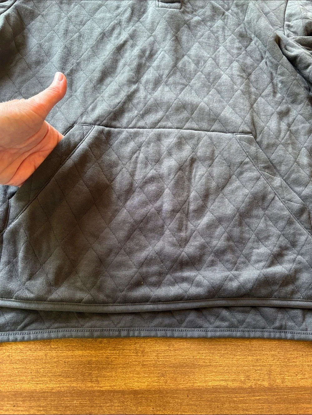 Eddie Bauer 1/4 Snap Quilted Pullover, Size Medium